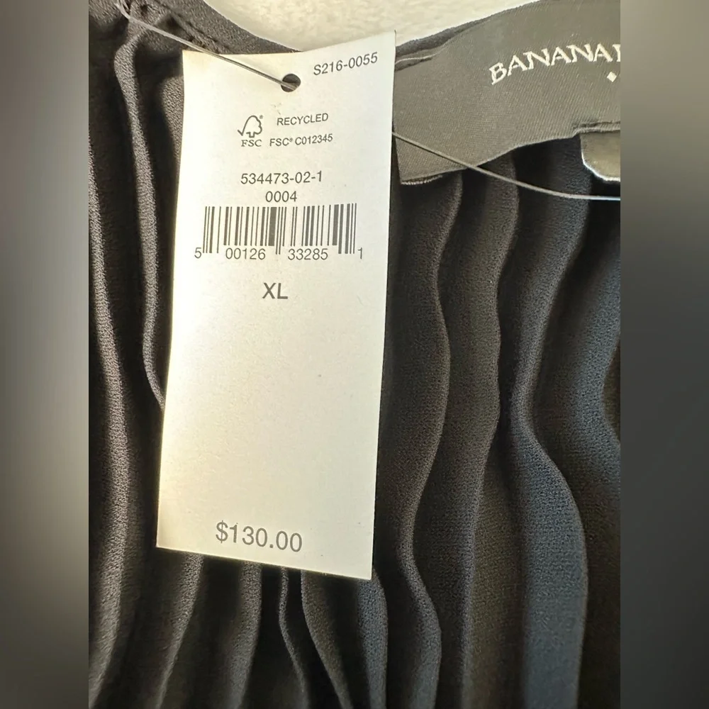 Banana Republic Factory Long Sleeve Pleated Mini Dress Size XL - Picture 11 of 11